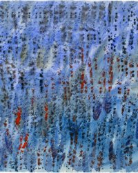 Hsieen l'attrazione, 2004, gouache su carta intelata, cm 56x76