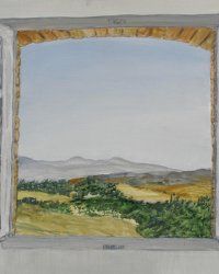 Finestra sulla Val d'Asso, 2006, olio su tela, cm 70x100